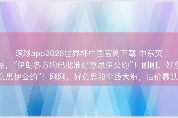 滚球app2026世界杯中国官网下载 中东突变！特朗普取消打击步履，“伊朗各方均已批准好意思伊公约”！刚刚，好意思股全线大涨，油价暴跌！