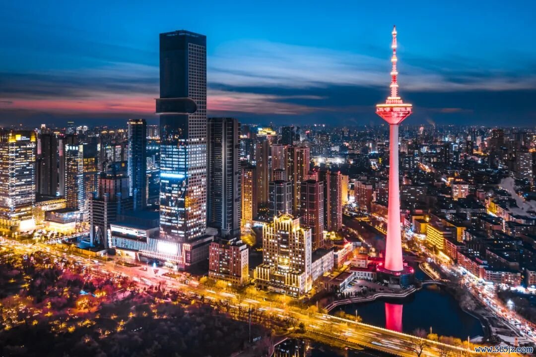 沈阳城市天空线夜景航拍。图/图虫创意