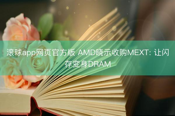 滚球app网页官方版 AMD晓示收购MEXT: 让闪存变身DRAM